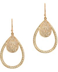 Bridget King Jewelry - Mini Pave And Small Diamond Teardrop Earrings - Lyst