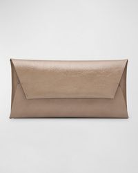 Brunello Cucinelli - Envelope Patent Leather Clutch Bag - Lyst