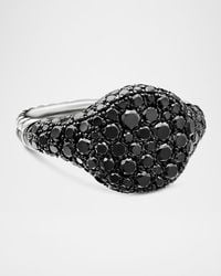David Yurman - Mini Chevron Pave Pinky Ring With Diamonds - Lyst