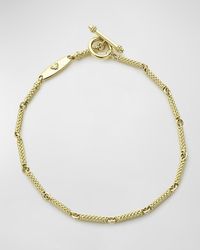 Lagos - 18k Gold Superfine Caviar Beaded Link Bracelet With Toggle Clasp, 7"l - Lyst
