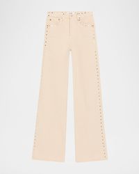 RE/DONE - Studded Wide Flare Corduroy Pants - Lyst