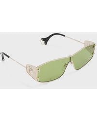 Emilio Pucci - Metal & Acetate Shield Sunglasses - Lyst