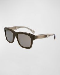 Ferragamo - Gradient Temple Square Sunglasses - Lyst