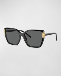 Tory Burch - Flat Eleanor Plastic Square Sunglasses - Lyst