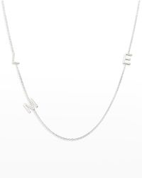 Maya Brenner - Mini 3-letter Personalized Necklace, 14k White Gold - Lyst
