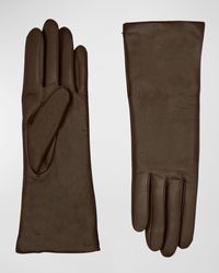 Agnelle - Classic Lambskin Leather Gloves - Lyst