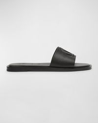 Christian Louboutin - Leather Logo Sole Slide Sandals - Lyst