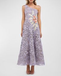 HELSI - Annabelle One-Shoulder Floral Lace Gown - Lyst