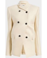 KHAITE - Rolo Wool-Silk Double-Breasted Jacket - Lyst