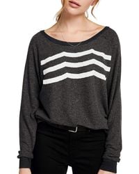 Sol Angeles - Waves Boat-Neck Long-Sleeve Pullover Top - Lyst