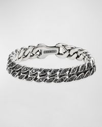 David Yurman - Curb Chain Bracelet With Diamonds - Lyst