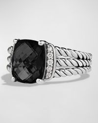 David Yurman - Petite Wheaton Ring With Prasiolite And Diamonds - Lyst
