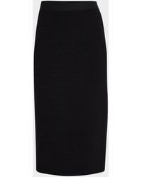 Fabiana Filippi - Wool-Cotton Knit Midi Pencil Skirt - Lyst