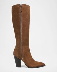 Veronica Beard - 90Mm Levanne Suede Knee-High Boots - Lyst