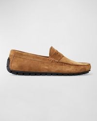 Bruno Magli - Xane Suede Driver Loafers - Lyst