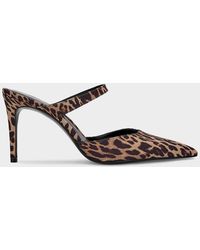 Stuart Weitzman - Stuart Power 85Mm Leopard-Print Mules - Lyst