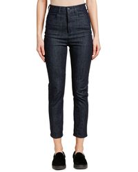 Moncler Denim High-waisted Cropped Jeans - Blue