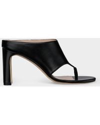 Stuart Weitzman - Babette 85Mm Leather Block-Heel Sandals - Lyst