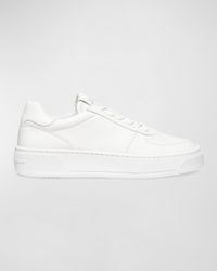 Stuart Weitzman - Leather Courtside Low-top Sneakers - Lyst