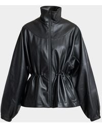 Givenchy - Leather Drawstring Tracksuit Jacket - Lyst