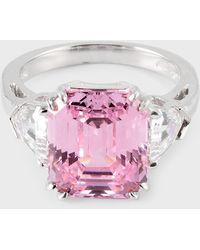 Fantasia by Deserio - Emerald-cut Cubic Zirconia Ring With Shield Sides - Lyst