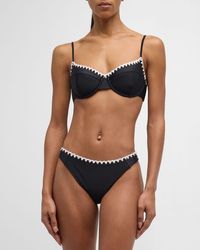 Ramy Brook - Emmeline Crochet-trim Bikini Top - Lyst