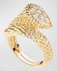 Boucheron - Serpent Boheme 18K Diamond Small Ring - Lyst