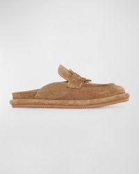 Moncler - Bell Suede Ring Loafer Mules - Lyst