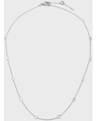 64 Facets - 18k White Gold Rose-cut Diamond Station Necklace - Lyst