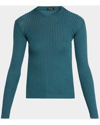 Kiton - Rib-Knit Silk Sweater - Lyst