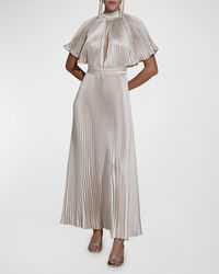 L'idée - Elite Pleated Flared-Sleeve Cutout Gown - Lyst