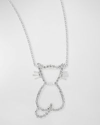 Roberto Coin - Pave Diamond Cat Pendant Necklace - Lyst