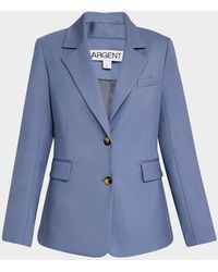Argent - Single-Breasted Seasonless Wool Blazer - Lyst
