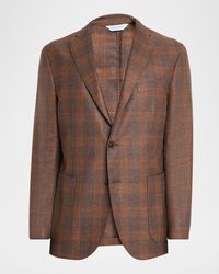 Boglioli - Apos;S Wool, Silk, And Linen Plaid Two-Button Blazer - Lyst