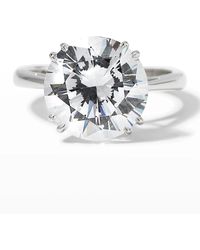 Fantasia by Deserio - Large Cubic Zirconia Solitaire Ring, Size 6-8 - Lyst