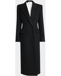 Givenchy - Wool Double-Breasted Cinched Coat - Lyst