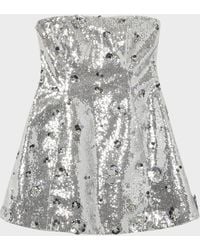 Jonathan Simkhai - Arta Strapless Sequin A-Line Mini Dress - Lyst