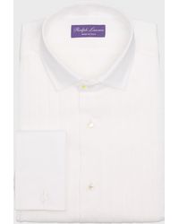 Ralph Lauren Purple Label - Linen French Cuff Tuxedo Shirt - Lyst