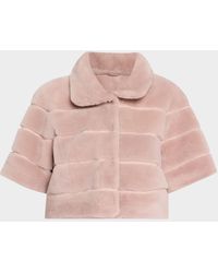 Gorski - Reversible Shearling Cropped Bolero Jacket - Lyst