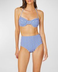 Shoshanna - Striped Halter Bikini Top - Lyst