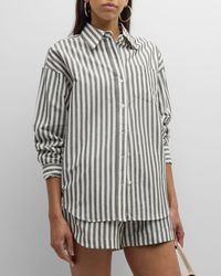 La Ligne - Striped Oversized Button-Front Shirt - Lyst