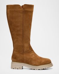 La Canadienne - Dimitri Shearling-Lined Waterproof Suede Knee-High Boots - Lyst