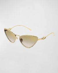 Gucci - GG Star Embellished Metal Cat-eye Sunglasses - Lyst