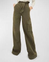Veronica Beard Jeans Arya Cargo Straight-leg Ankle Pants in Green | Lyst