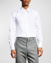 Alexander McQueen - Harness Cotton Long-sleeve Sport Shirt - Lyst