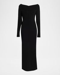 Stella McCartney - Compact Knit Off-Shoulder Maxi Dress - Lyst