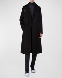 Akris - Leather Collar Cashmere Coat - Lyst