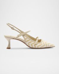 Alexandre Birman - 60Mm Tita Raffia Zig-Zag Pumps - Lyst