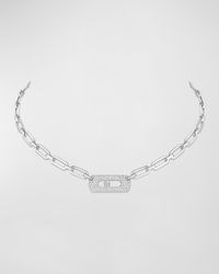 Messika - My Move 18k White Gold Diamond Necklace - Lyst