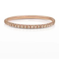 Dominique Cohen - 18k Rose Gold Champagne Diamond Delicate Stacking Ring, Size 7 - Lyst